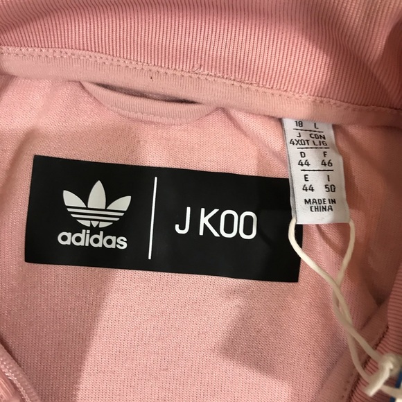 NWT ADIDAS J KOO track jacket pink white ruffle L - Picture 7 of 8